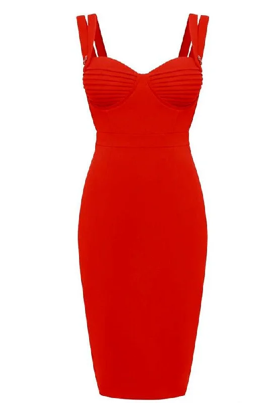 Kate Bandage Dress - Lipstick Red