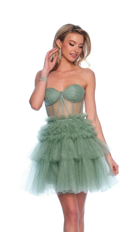 Sage Green Homecoming Dress 11826