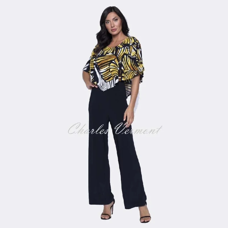 Frank Lyman Jumpsuit - Style 201538 (Dark Navy / Mustard)