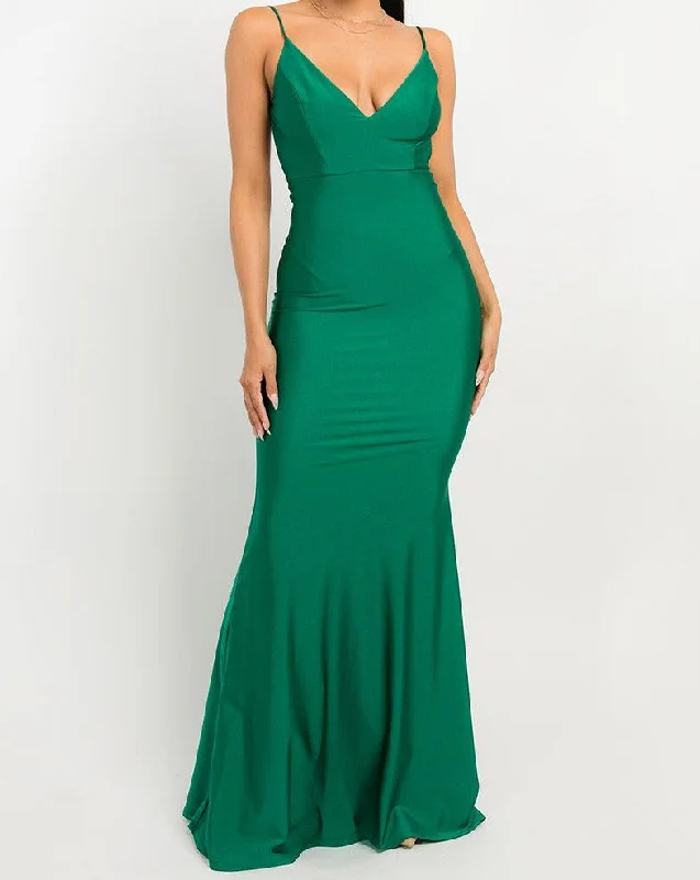 Women's Open Back Sweetheart Maxi Dress - JOUDT1384