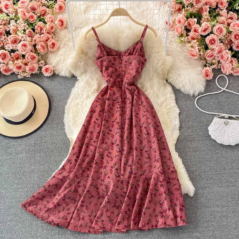 Cute A line flora short dress fashion dress  402